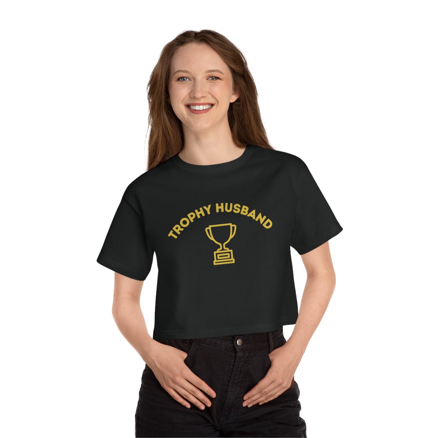 "Trophy Husband" - Champion crop top
