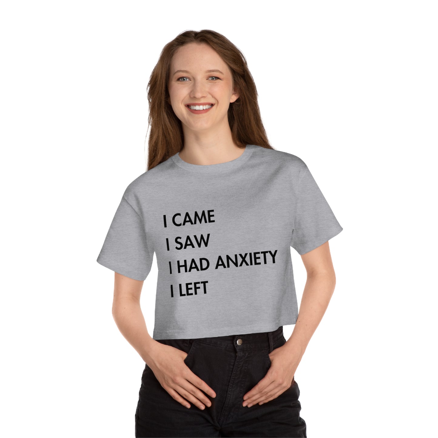 "I came, I saw" - Champion crop top