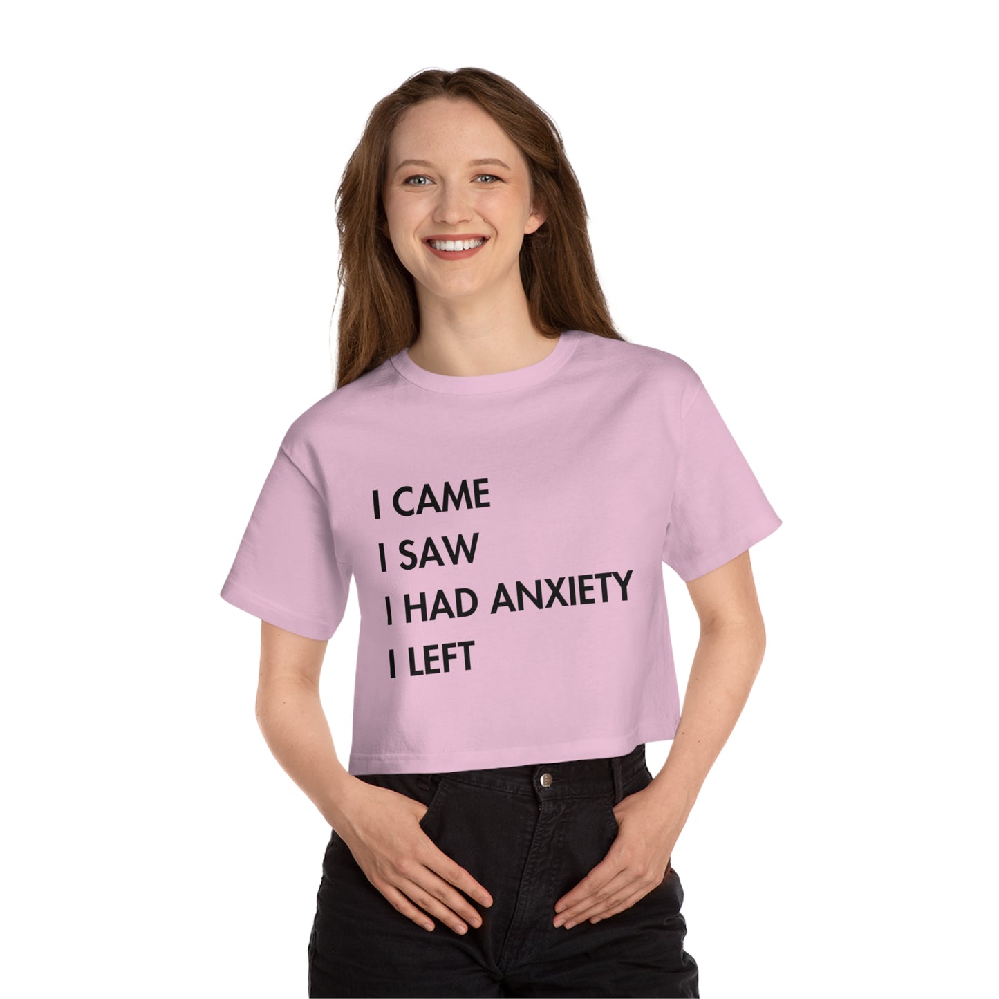 "I came, I saw" - Champion crop top