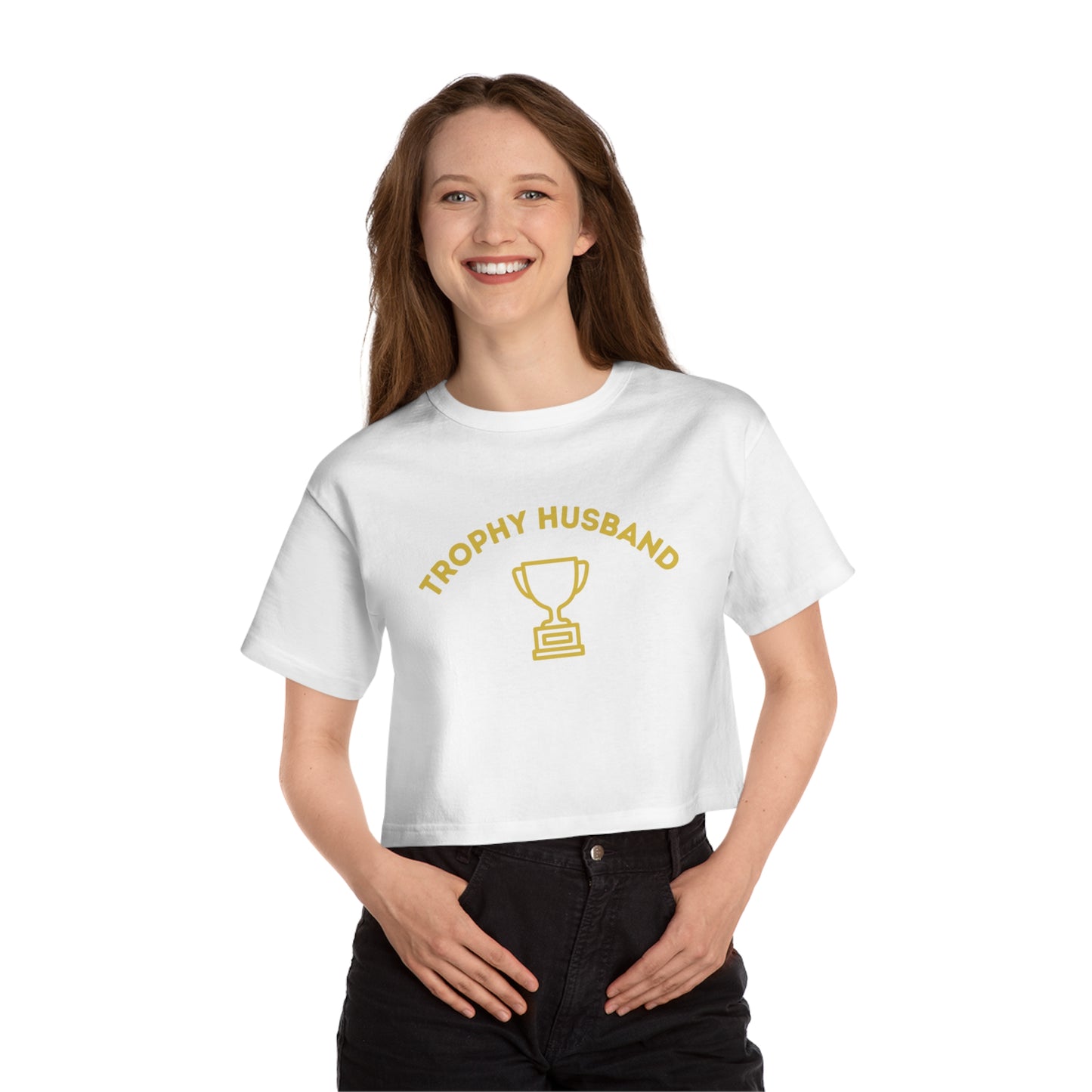 "Trophy Husband" - Champion crop top