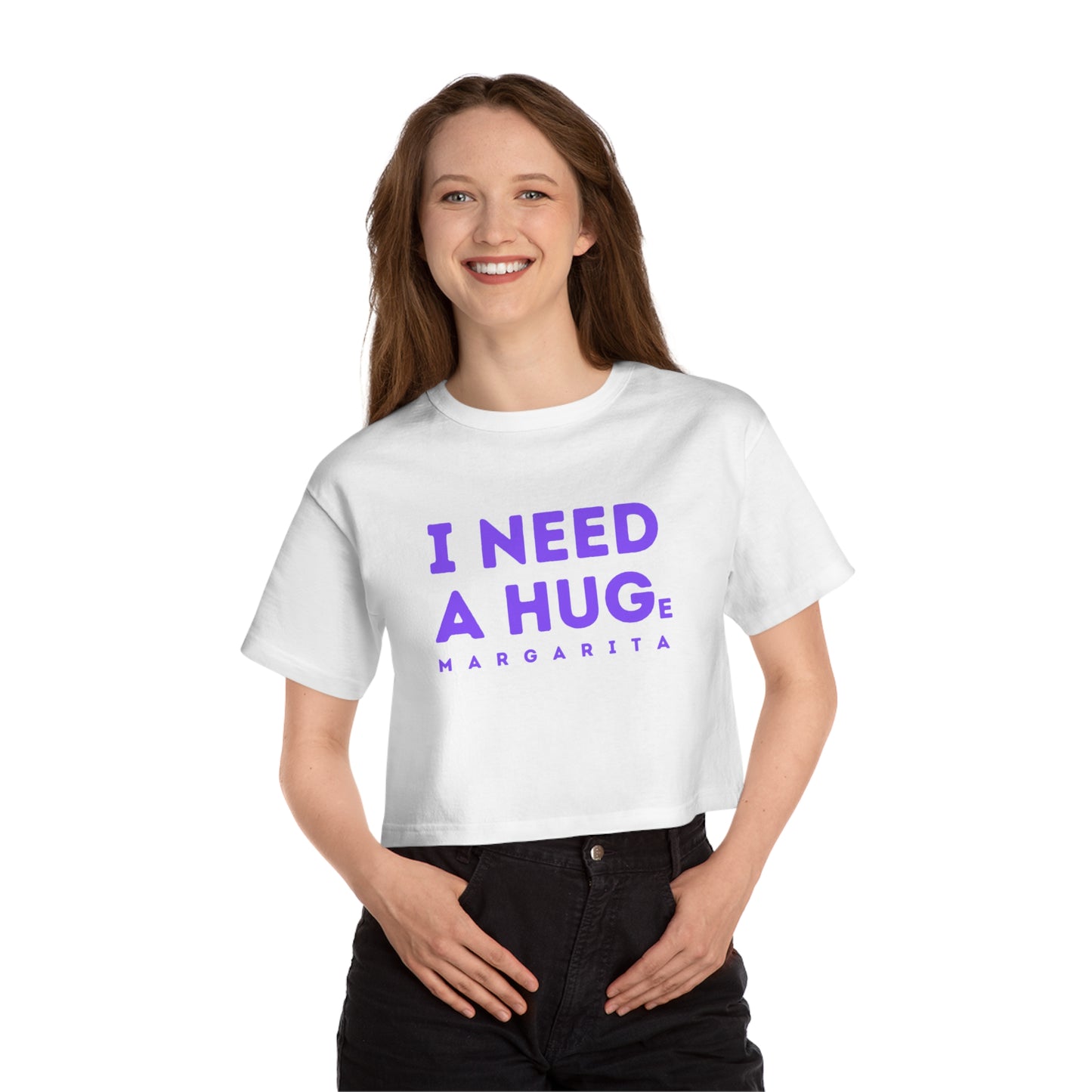 "I need a hug" - Champion crop top