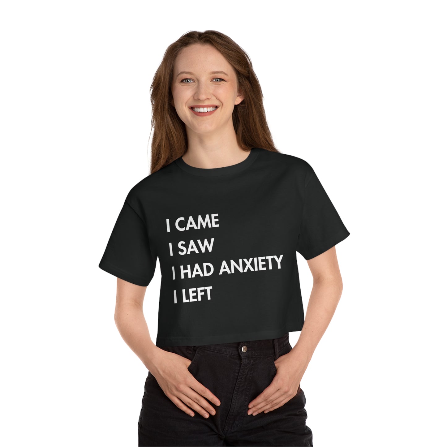 "I came, I saw" - Champion crop top