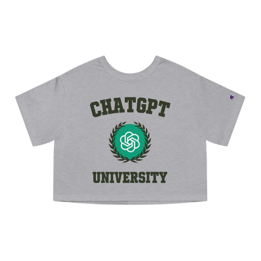 "ChatGPT University" - Champion crop top